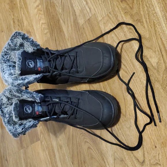 Tamarack Thinsulate Water Resistant Winter Boots Womens Size 9 Black - Picture 11 of 13